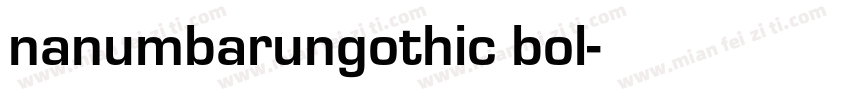 nanumbarungothic bol字体转换